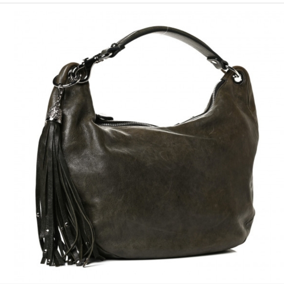 Jimmy Choo Studded Sky Zodiac Hobo Bag Brown Vitello Leather W/Orig. COA #00KE4C - Picture 8 of 15